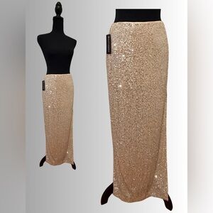NWT - BY TOGETHER - Floor Length Premier Night Sequin Skirt - Size M (May fit L)